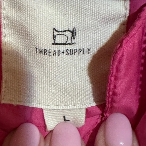 Thread & Supply HOT‎ PINK quilted jacket sz large - Picture 8 of 8